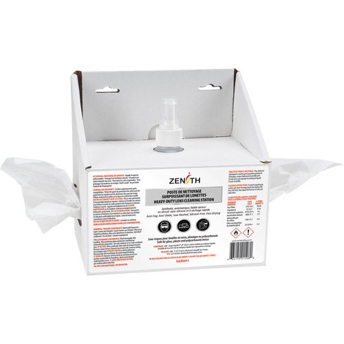 Disposable Premium Lens Cleaning Station, Cardboard, 8" L x 4" D x 8" H Cam Industrial