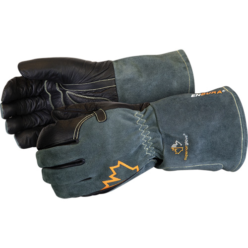 Endura&reg; Mig Welding Gloves, Grain Cowhide, Size Medium Cam Industrial