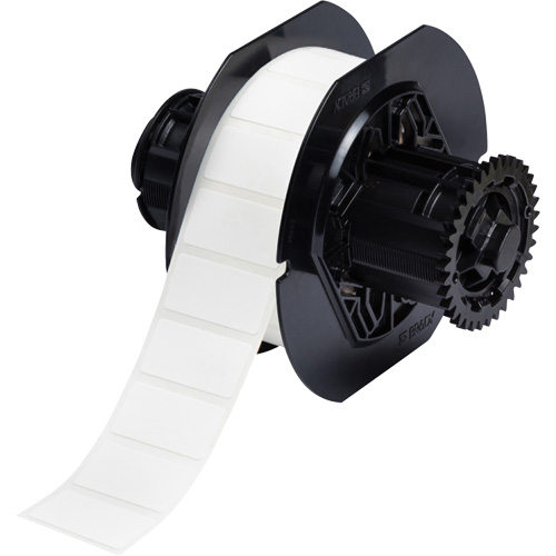 &eacute;tiquettes en tissu avec rev&ecirc;tement en polyamide B33, Nylon, 1,5" lo x 0,75" h, Blanc Cam Industrial