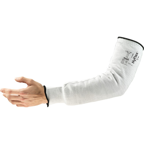 HyFlex&reg; 11-210 Series Narrow Cut Resistant Sleeve, Intercept, 18", ASTM ANSI Level A2/EN 388 Level 2, Grey Cam Industrial