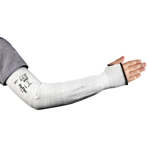 HyFlex&reg; 11-211 Series Wide Cut Resistant Sleeve, Intercept, 18", ASTM ANSI Level A2/EN 388 Level 2, Grey Cam Industrial