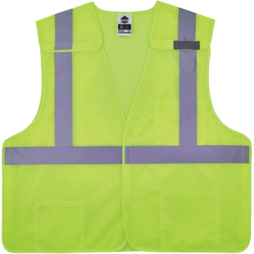 Gilet de s&eacute;curit&eacute; en maille GloWear 8217BA, Jaune lime haute visibilit&eacute;, Moyen/Petit, Polyester Cam Industrial