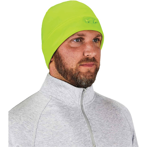 Bonnet N-Ferno &agrave; lumi&egrave;res DEL, Taille unique, Vert lime haute visibilit&eacute; Cam Industrial