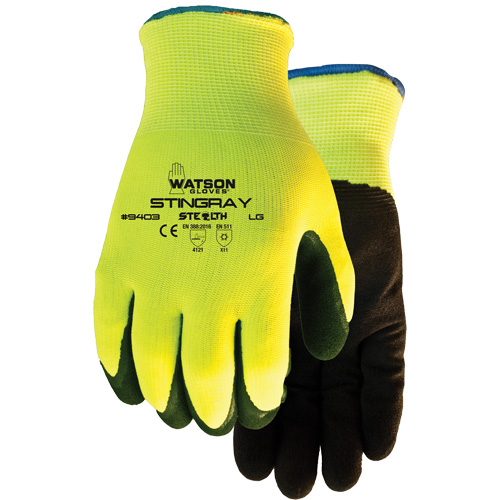 Stealth Stingray Insulated Gloves, Large, Nitrile Coating, 13 Gauge, Polyester Shell Cam Industrial