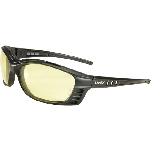 Uvex&reg; Livewire Safety Glasses with HydroShield Lenses, Amber Lens, Anti-Fog, ANSI Z87+/Meets/Exceeds CSA Z94.3 Cam Industrial