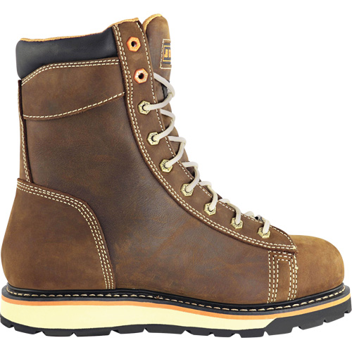 Bottes de travail pour monteur, Cuir, Embout Acier, Taille 7, Imperm&eacute;able Cam Industrial