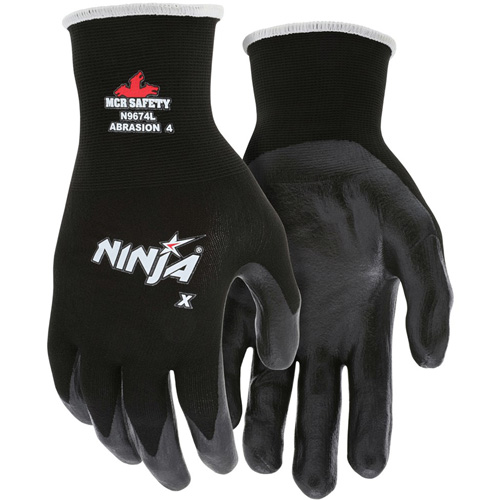 Gants enduits Ninja, Grand, R&ecirc;vetement Bipolym&egrave;re, Calibre 15, Enveloppe en Nylon/Lycra Cam Industrial