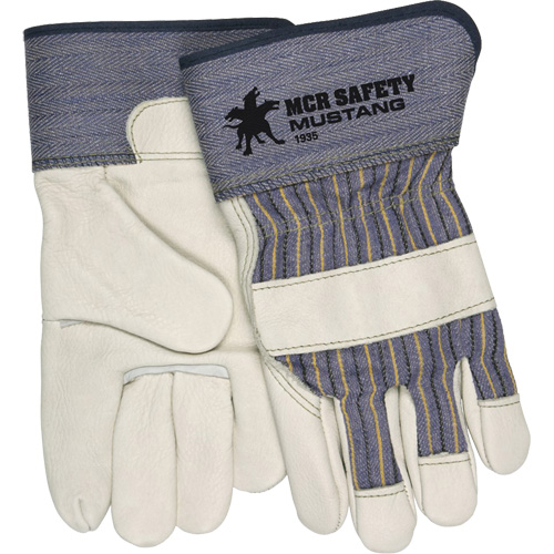Gants dajusteur Mustang, Grand, Paume en Cuir fleur de vache, Doublure en Molleton Cam Industrial