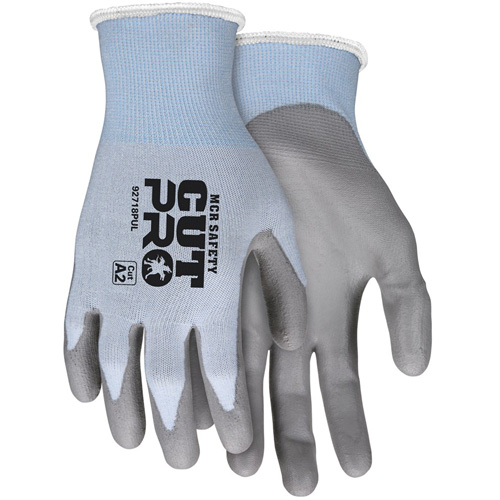 Gants r&eacute;sistant aux coupes Safety Cut Pro, Taille Grand, Calibre 18, Rev&ecirc;tement Polyur&eacute;thane, Enveloppe en PEHP, ASTM ANSI niveau A2 Cam Industrial