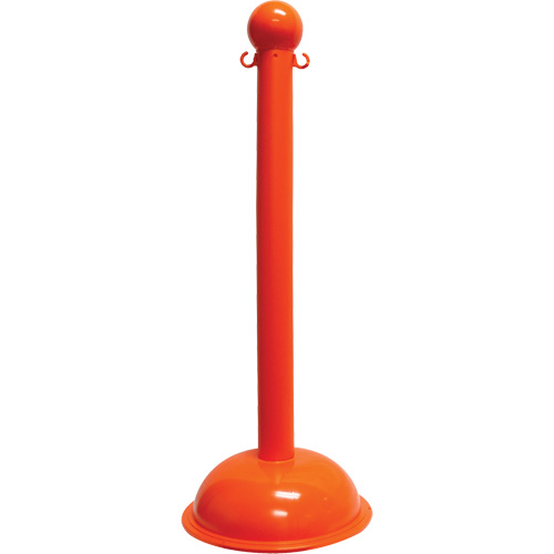 Poteau pour service intense, Hauteur de 40", Orange Cam Industrial