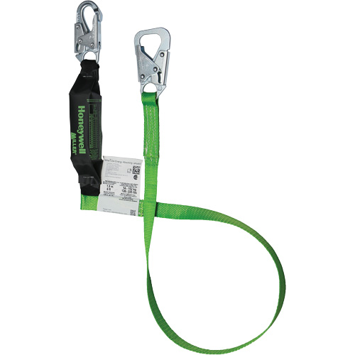 Miller&reg; BackBiter&reg; Tie-Back Lanyard, 6', Locking Snap Hook Center, Locking Snap Hook Leg Ends, Nylon/Polyester Cam Industrial