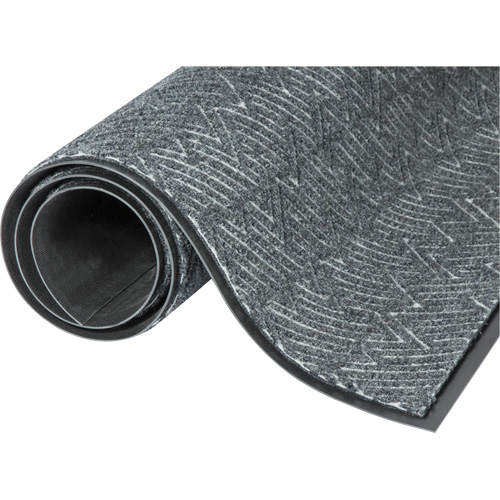 Triathlon Performance Entrance Mats, Wiper/Scraper, 3' x 5' x 7/16", Cool Grey Cam Industrial