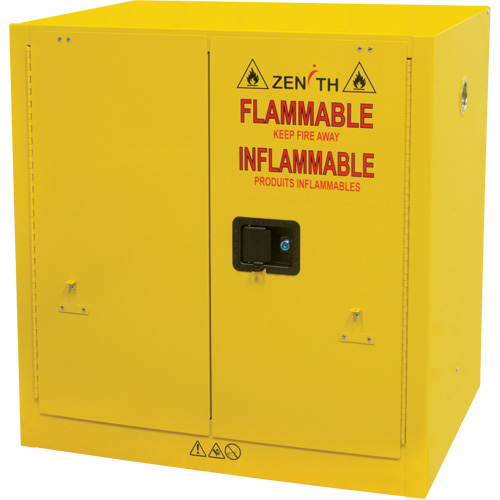 Flammable Storage Cabinet, 22 gal., 2 Door, 35" W x 35" H x 22" D Cam Industrial