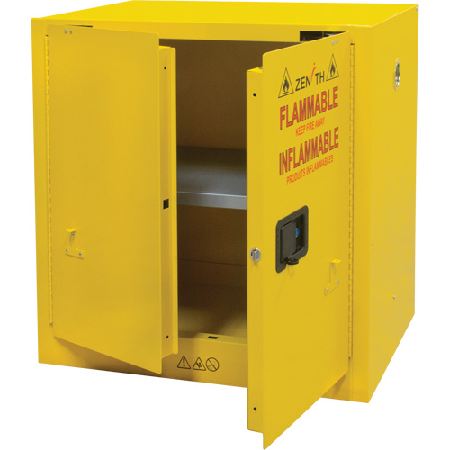Flammable Storage Cabinet, 22 gal., 2 Door, 35" W x 35" H x 22" D Cam Industrial