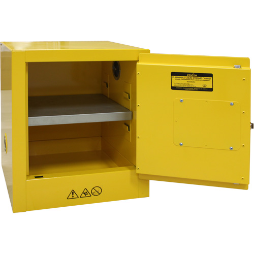 Flammable Storage Cabinet, 4 gal., 1 Door, 17" W x 22" H x 18" D Cam Industrial