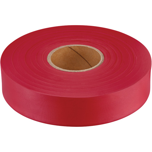 Ruban de signalisation Empire, 1" la x 600' lo, Rouge fluorescent Cam Industrial