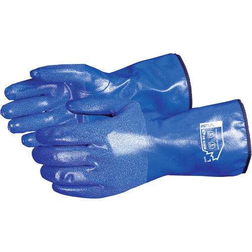 Gants r&eacute;sistants aux produits chimiques North Sea, Taille Petit, 11" lo, Nitrile, Doublure en Molleton, Gant de calibre hiver Cam Industrial