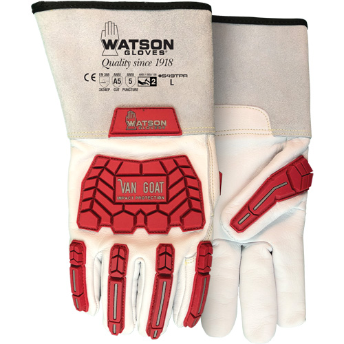 Gants r&eacute;sistant aux impacts et aux coupures Van Goat, Taille T-petit, Enveloppe en Cutshield, ASTM ANSI niveau A5/EN 388 niveau E Cam Industrial
