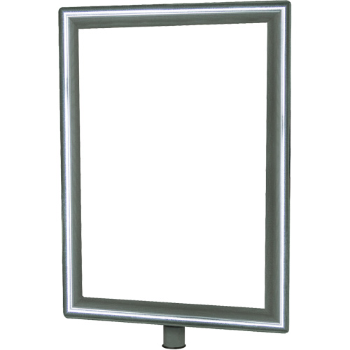 Porte-enseigne vertical robuste pour montant classique, Chrome poli Cam Industrial