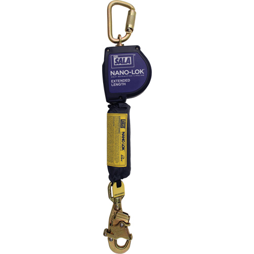 Cordage de s&eacute;curit&eacute; autor&eacute;tractable allong&eacute; Nano-Lok, 10', Dyneema, Pivotant Cam Industrial