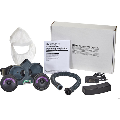 OptimAir&reg; TL PAPR Response Kit, Headcover & Faceshield, Lithium-Ion Battery Cam Industrial
