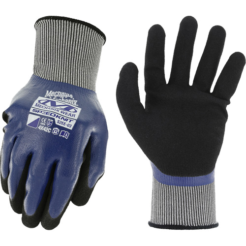 Gants de travail SpeedKnit Shield C4, Taille Petit/7, Calibre 18, Rev&ecirc;tement Nitrile, Enveloppe en Nylon/Spandex, ASTM ANSI niveau A4/EN 388 niveau C Cam Industrial
