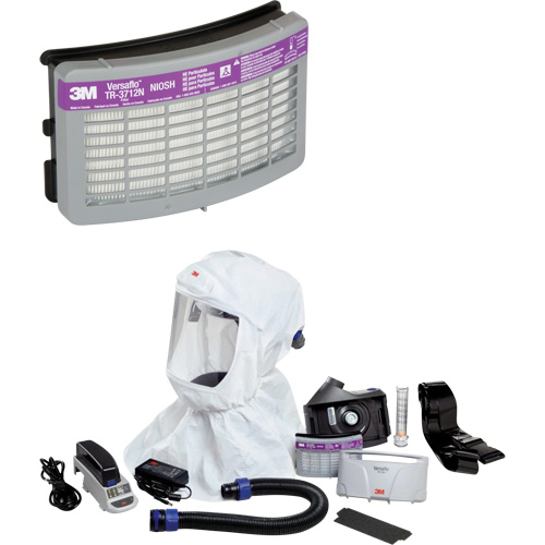 Versaflo Easy Clean PAPR Kit, Loose Fitting Hood & Faceshield, Lithium-Ion Battery Cam Industrial