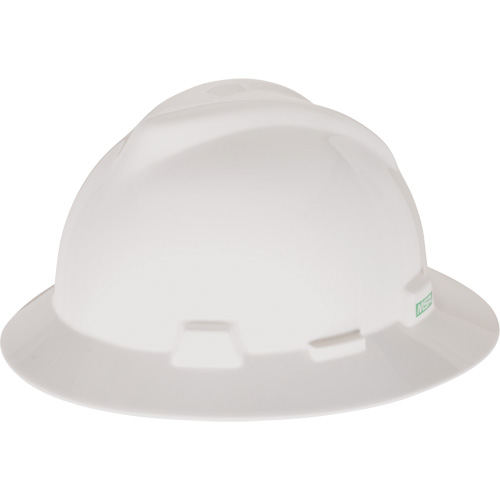 V-Gard&reg; Slotted Full-Brim Hardhat, Pinlock Suspension, Non-Vented Cam Industrial