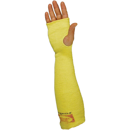 Manchons avec trou pour pouce, Kevlar, 22", ANSI/ISEA 105 niveau 3/EN 388 niveau 3, Jaune Cam Industrial