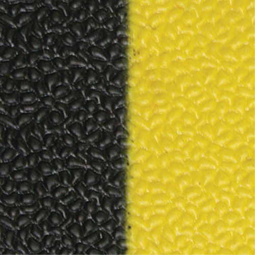 Tapis antifatigue Airsoft, Rugueux, 3' x 5' x 3/8", Noir/Jaune, &eacute;ponge en PVC Cam Industrial