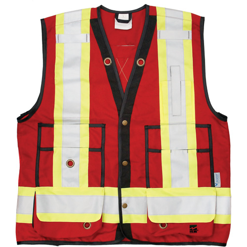 Open Road&reg; Surveyor Vest, Red, Large, Polyester Cam Industrial