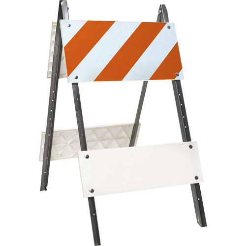 Prismatic Barricade, Folding, 24" L x 45" H, Orange/White Cam Industrial