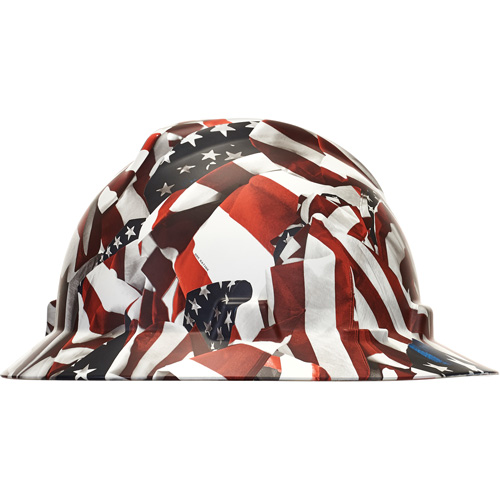 Casque de s&eacute;curit&eacute; &agrave; bordure compl&egrave;te Hydro Dip V-Gard, R&eacute;pond aux normes CSA type 1, Suspension Rochet, Non ventil&eacute; Cam Industrial