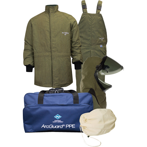 Ensemble de v&ecirc;tements 2TG contre l'arc &eacute;lectrique avec capuchon &agrave; lev&eacute;e avant Arcguard Revolite, 40 cal/cm² Cam Industrial