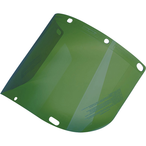 Dynamic Formed Faceshield, Polycarbonate, Green Tint Cam Industrial