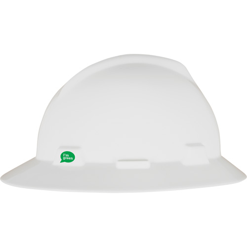 V-Gard&reg; GREEN Slotted Full Brim Hard Hat, Meets CSA Type 1, Ratchet Suspension Cam Industrial