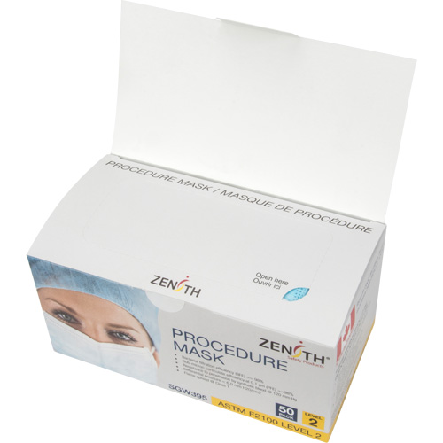 Masques d'intervention jetables, ASTM F2100 Niveau 2, Classe 1 Cam Industrial
