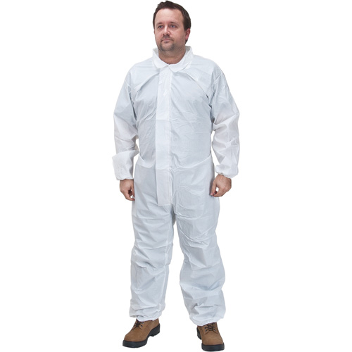 Premium Coveralls, Small, White, Microporous Cam Industrial