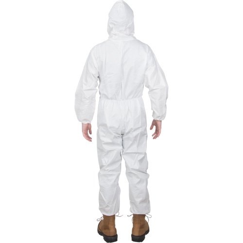 Premium Hooded Coveralls, Small, White, Microporous Cam Industrial