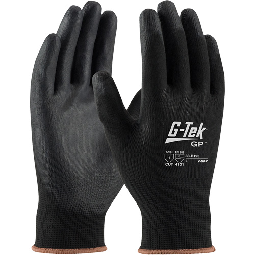 G-Tek&reg; GP Coated Gloves, Small, Polyurethane Coating, 13 Gauge, Nylon Shell Cam Industrial