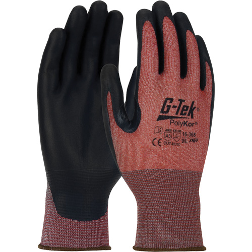 G-Tek&reg; PolyKor&reg; X7 Neuroma&reg; Cut Resistant Gloves, Size Small, 18 Gauge, Polyurethane Coated, Polyethylene Shell, ASTM ANSI Level A3/EN 388 Level C Cam Industrial