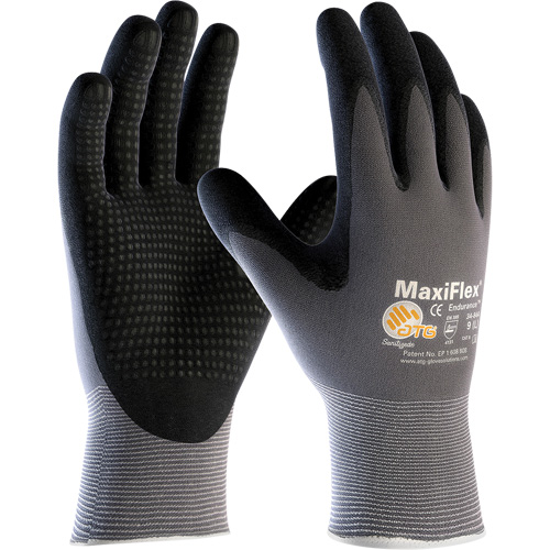 Gants enduits ATG MaxiFlex Endurance, Petit, R&ecirc;vetement Mousse de nitrile, Calibre 15, Enveloppe en Nylon/Lycra Cam Industrial