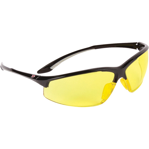 Dynamic Hummingbird Semi-Rimless Safety Glasses, Amber Lens, Anti-Fog, ANSI Z87+/Meets/Exceeds CSA Z94.3 Cam Industrial