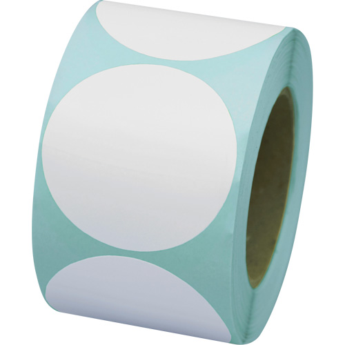 Coloured Marking Dots, Circle, 3" L x 3" W, White, Vinyl Cam Industrial