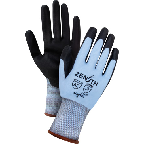 Gants r&eacute;sistants &agrave; la coupe &agrave; dext&eacute;rit&eacute; ultime, Taille Grand, Calibre 18, Rev&ecirc;tement Polyur&eacute;thane, Enveloppe en PEHP, ASTM ANSI niveau A2/EN 388 niveau B Cam Industrial