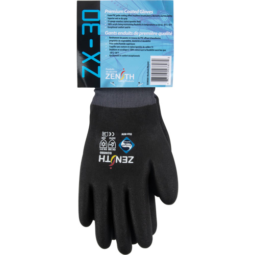 Gants enduits ZX-30° de premi&egrave;re qualit&eacute;, Moyen, R&ecirc;vetement Mousse de PVC, Calibre 15, Enveloppe en Nylon Cam Industrial