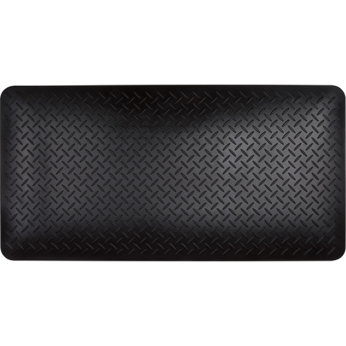 Tapis antifatigue, Losange, 1-2/3' x 3-1/4' x 3/4", Noir, Polyur&eacute;thane Cam Industrial