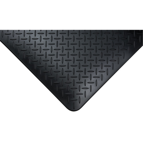 Tapis antifatigue, Losange, 1-2/3' x 3-1/4' x 3/4", Noir, Polyur&eacute;thane Cam Industrial