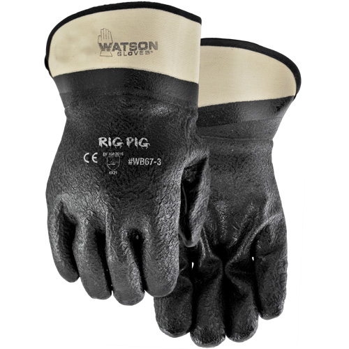 Gants Rig Pig, Taille unique, R&ecirc;vetement Nitrile/PVC, Enveloppe en Jersey Cam Industrial