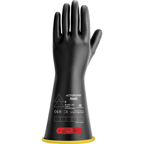 Gants isolants en caoutchouc naturel, ASTM classe 0, Taille 7, 14" lo Cam Industrial